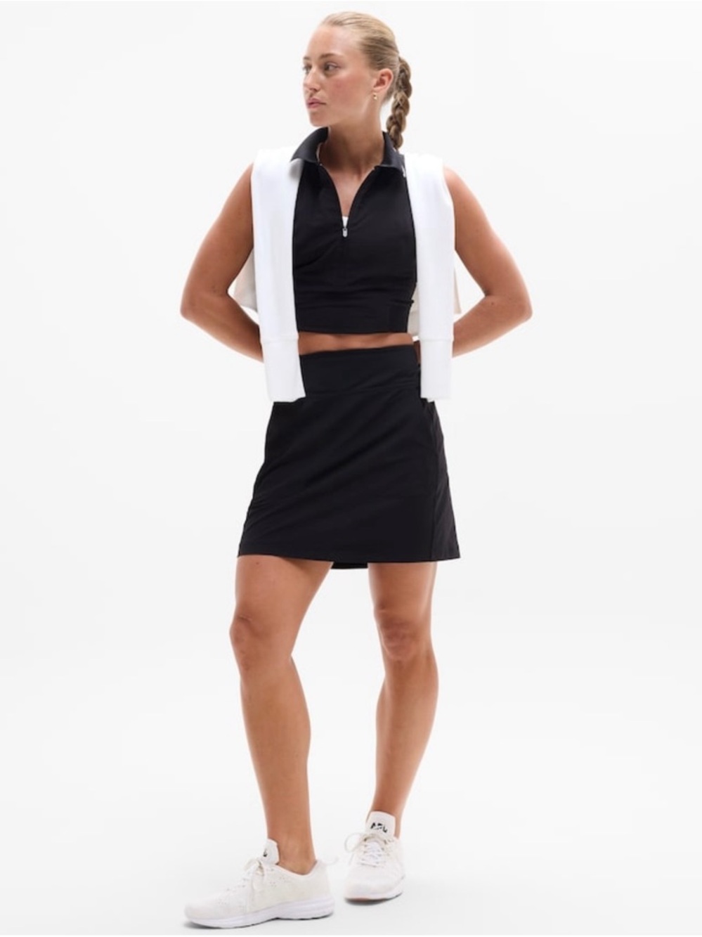 Athleta Tee Time High Rise 18” Skort Black Size M
